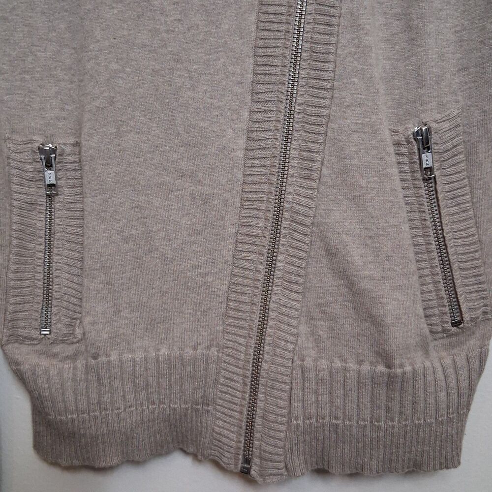 Victoria's Secret Knit Zip Sweater Cotton Cashmere Small Diagonal - Picture 11 of 12